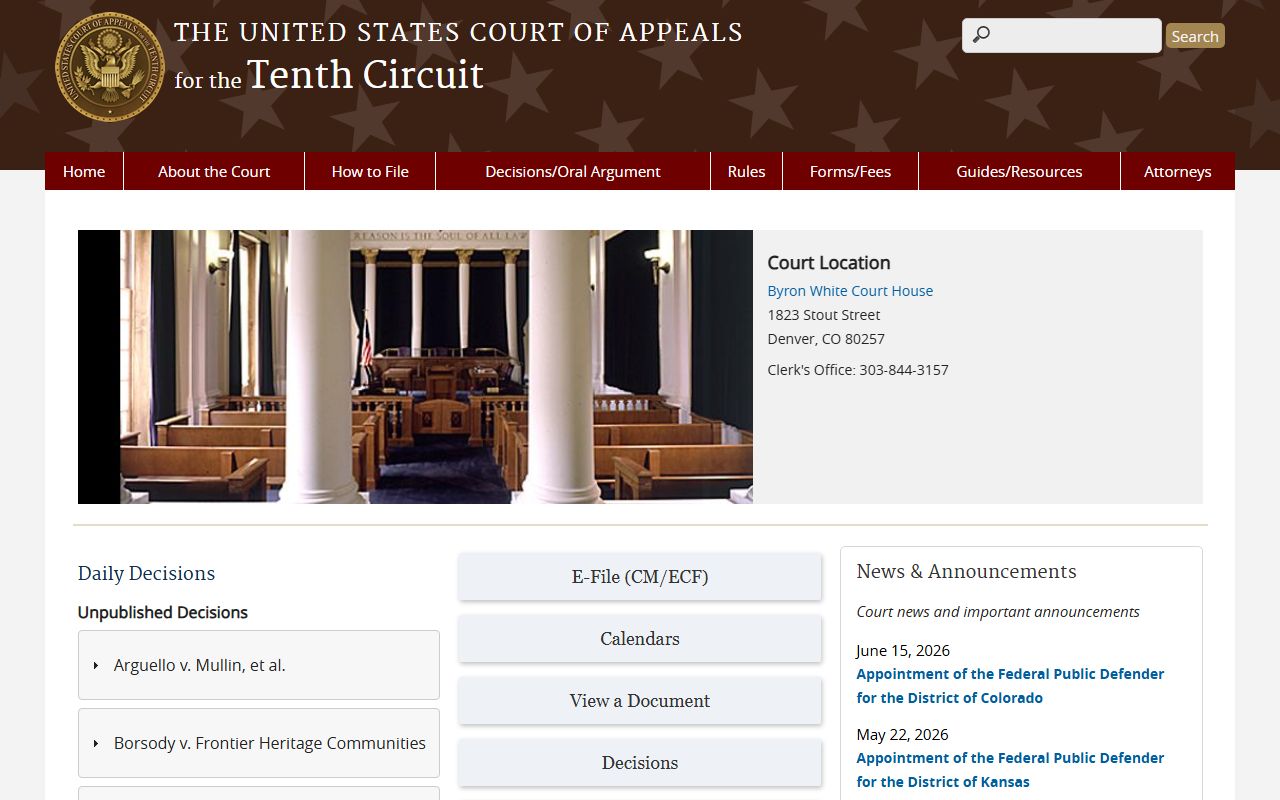 Haskell County inmate federal custody context at the Tenth Circuit